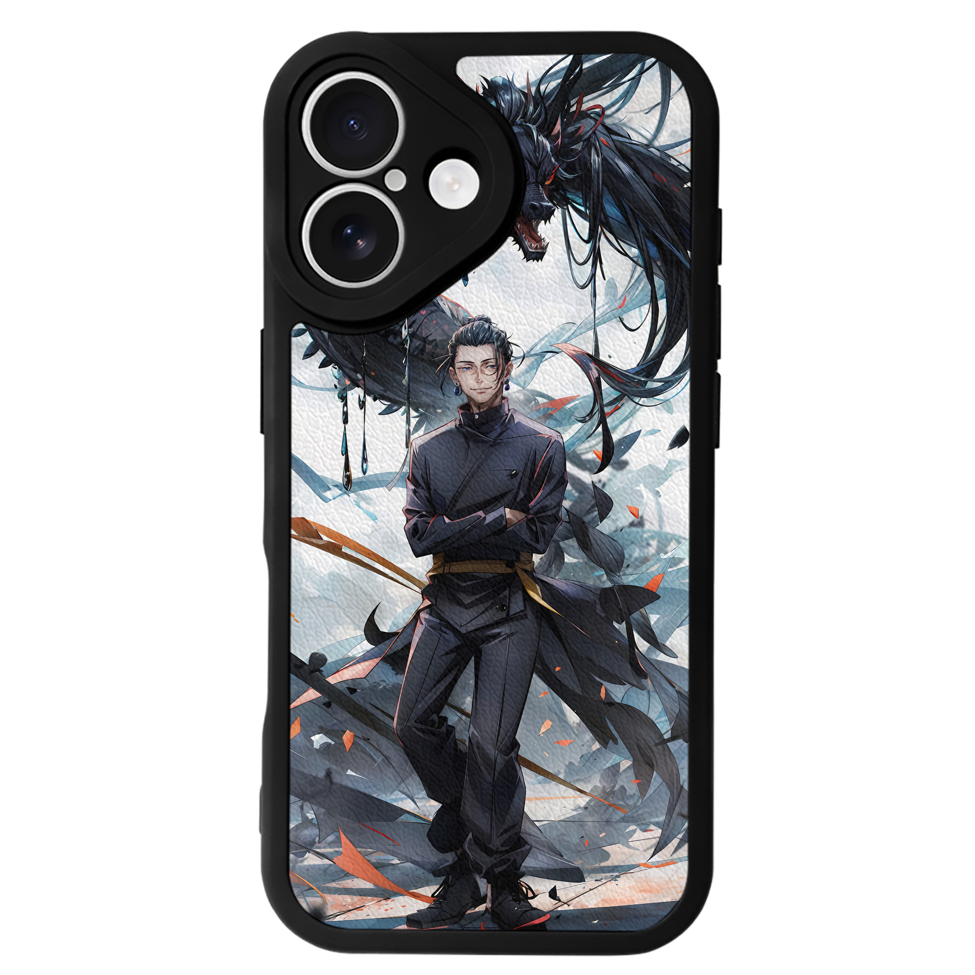 （画像用） 呪術廻戦 Jujutsu Kaisen 【iPhone 16シリーズ対応】シリコンスマホケース（レザー調） 材質：シリコン